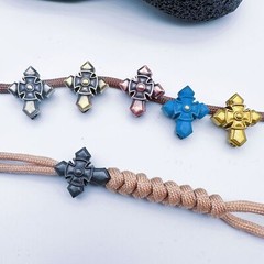 2-piece brass paracord knife pendant set