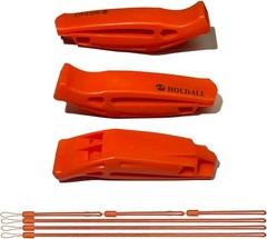 Emergency Safety Whistle with Lanyard, Loud Pea-Less Survival Whistles for