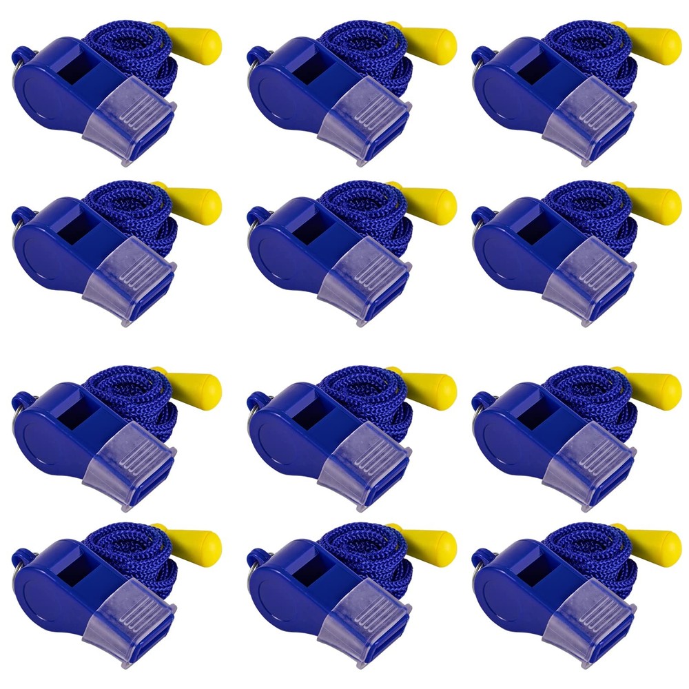 12 Pack Sport Whistles for Coaches, Referees, Officials Loud Crisp Sound