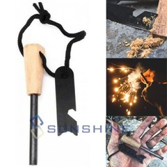 Fire Starter Flint Steel Striker Survival Kit Ferro Rod Camping Outdoor Tool