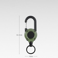 NEW Outdoor Automatic Retractable Wire Rope Anti-theft Hanging Buckle Keychain