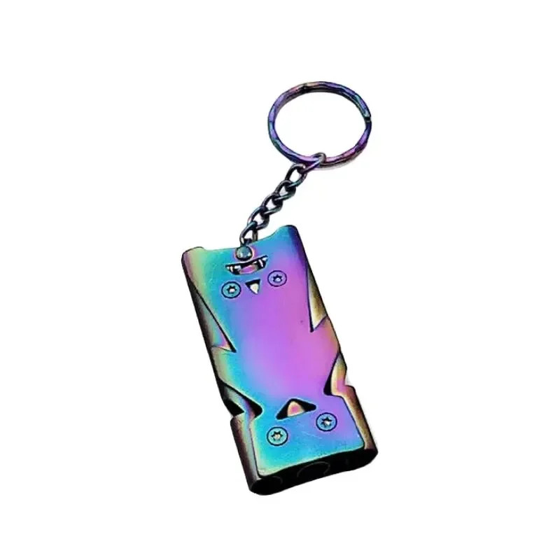 Camping Tool Multifunctional 1 Double Tube Pendant Keychain High Decibel Outdoor