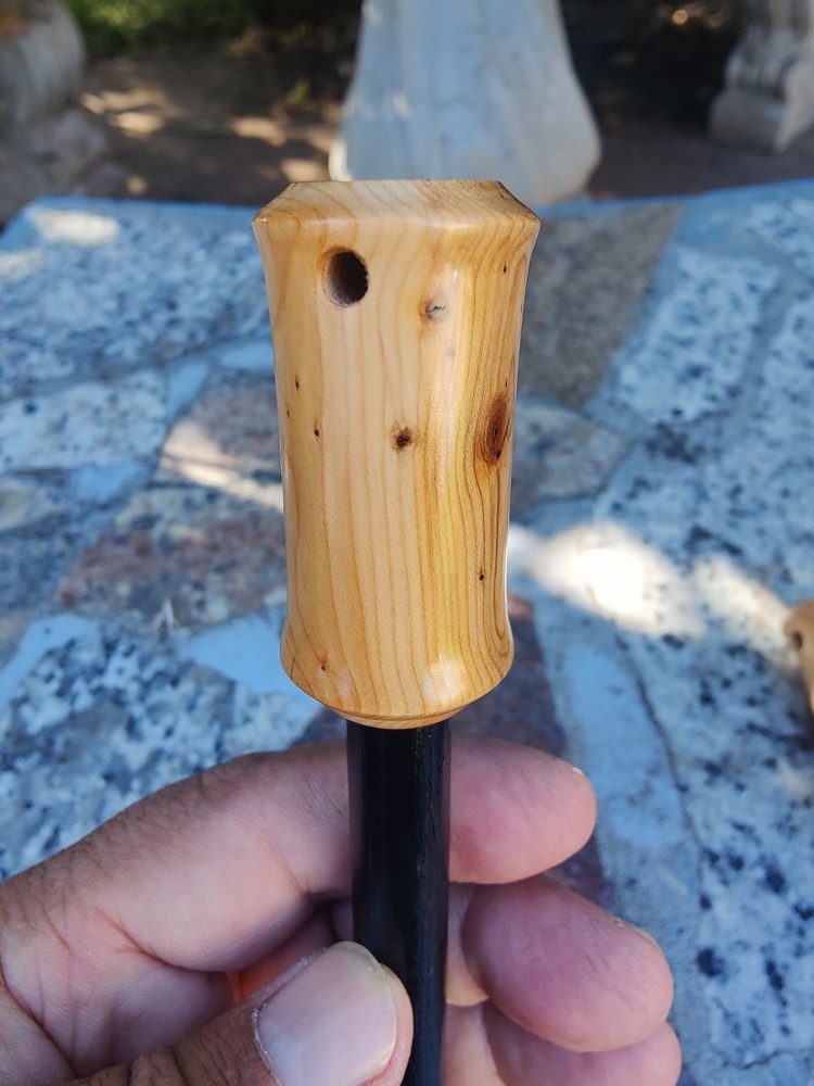 bushcraft 5″ x 1/2 » ferrocerium rod yew wood handle | Ferro rod | mischmetal