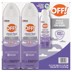 OFF! Clean Feel Mosquito Repellent Picaridin DEET-free Bug Spray Set