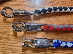 Motorcycle 550 Paracord Get Back Whips W/O Core Ball Checker Plait 3ft Length