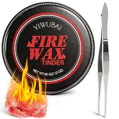 Survival Fire Starter Kit – Stainless Steel Tweezers for Clean Handling – Long