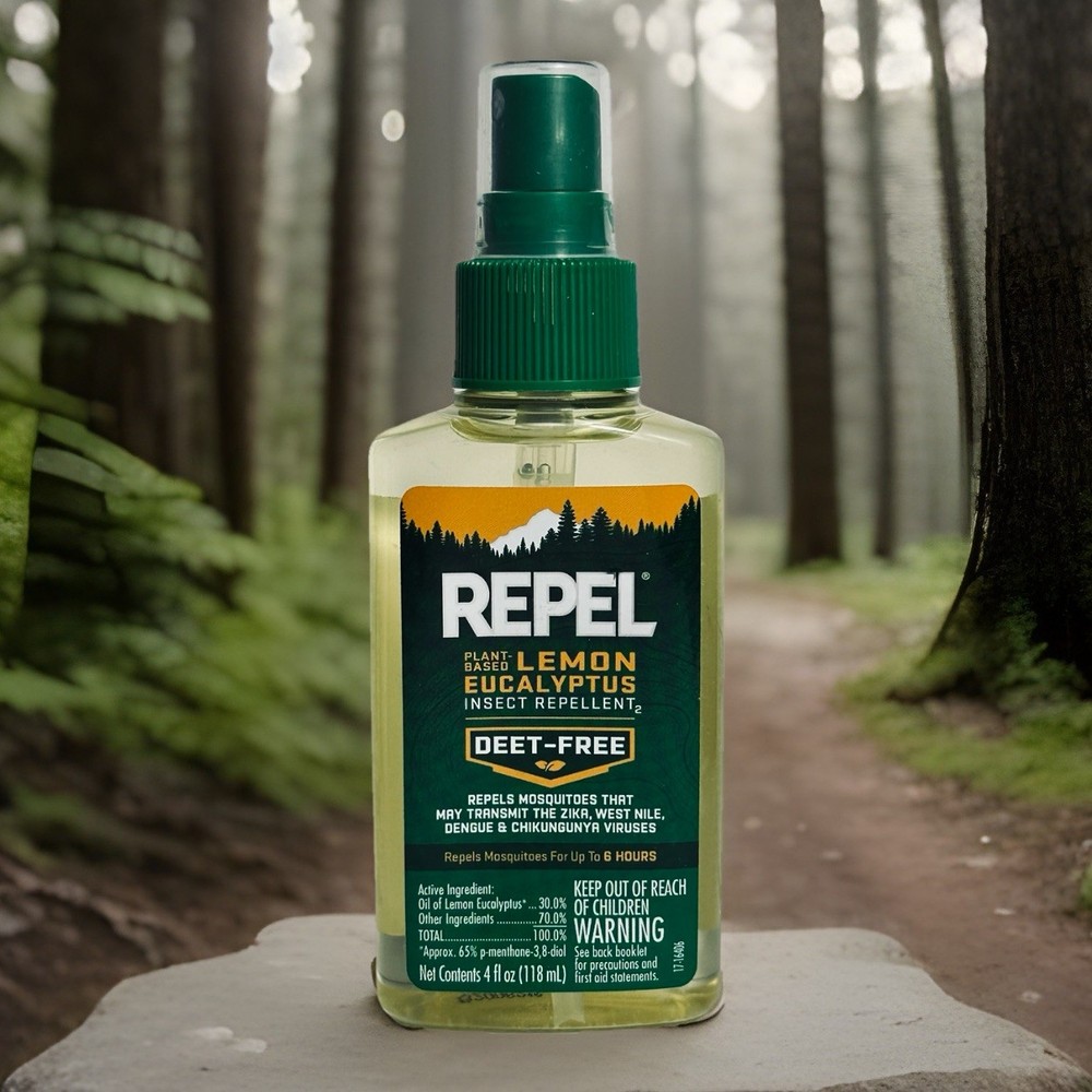 Repel Lemon & Eucalyptus Insect Repellent Deet – Free 4 Oz Plant Based New