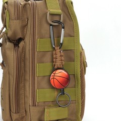 2-Pack Retractable Keychain Holder with Paracord Strap for Outdoor Sports Gear