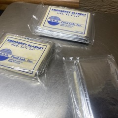 Emergency Space Blanket, Lot Of 3, 56”x 84”, Sealed, SOS Lab