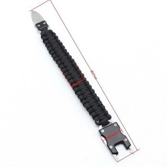 Black Camouflage Wilderness Survival Portable Gear Tactical Knife Bracelet