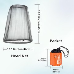 6 Pcs Black Mosquito Covers Wearable Head Net Face Mesh Protecting Net Mosqui…
