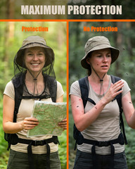 Mosquito Head Net, 2 Pack Ultra Fine Ice Silk Cooling Breathable Soft Large Long