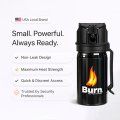 Burn 3 Pack Pepper Spray 1.35oz Police Strength OC Safety Lock Self Defense