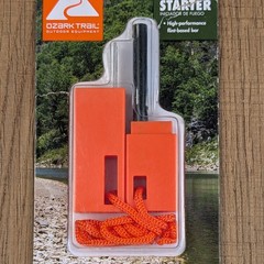 Ozark Trail Fire Starter High Performance Flint Based Bar Orange Lanyard 5118