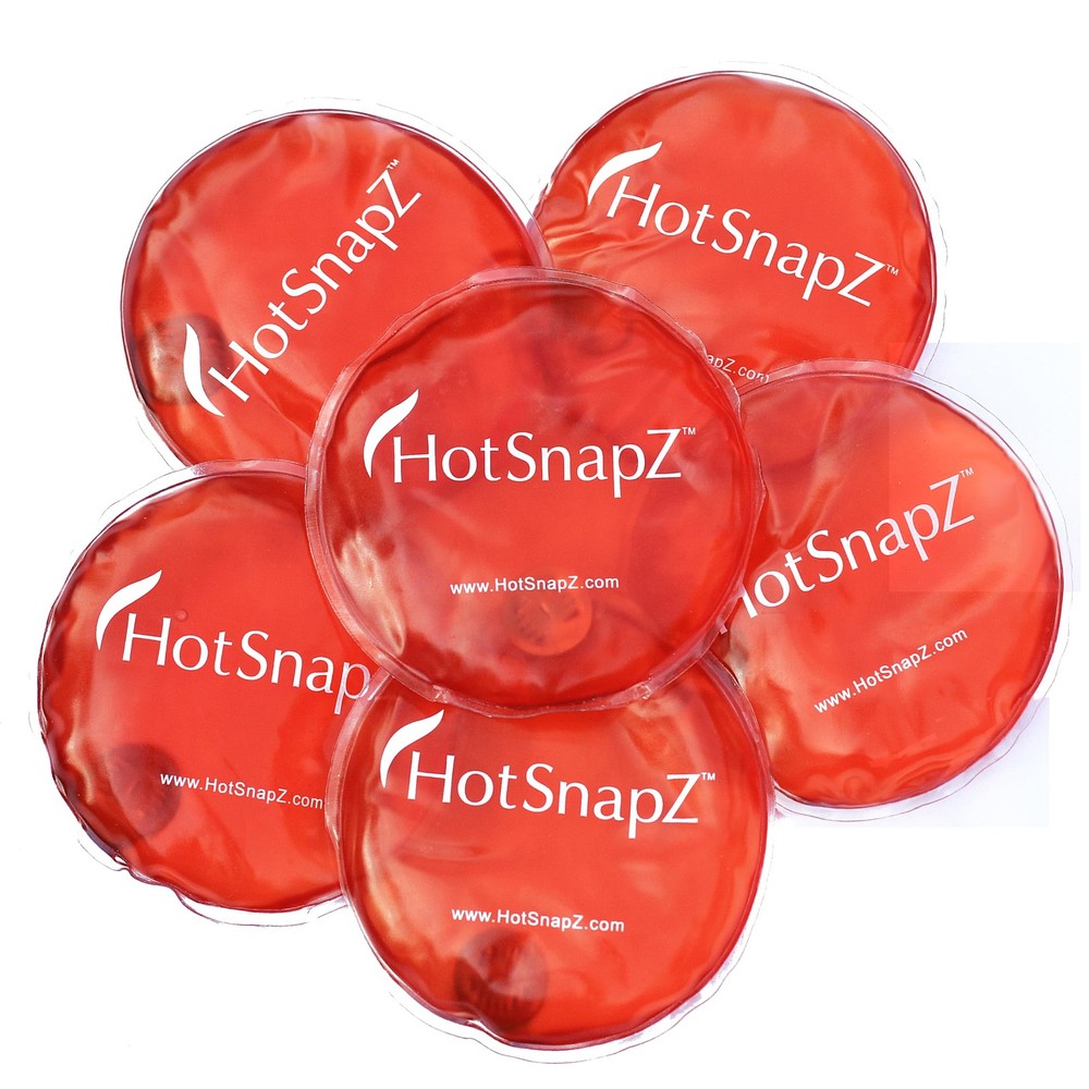 HotSnapZ Reusable Hand Warmers – 4″ Round Instant Heat Packs One Size, Red