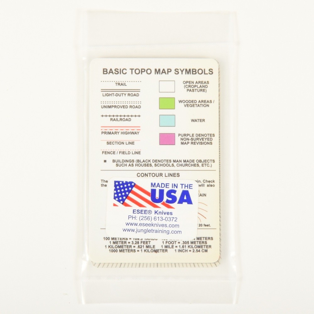 ESEE Izula Gear Navigation Card Set 4 Cards NAV-CARD
