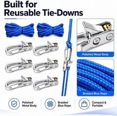 6-Pack Paracord Adjusters,ope Tightening Tool & Tensioner,Rope with Roller Tensi