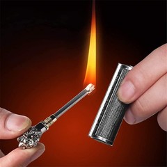 BIASTNR Permanent Match Keychain Lighter, Flint Matchstick Fire Small, Snake