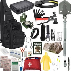 Survival Kit – Survival Gear and Supplies, Camping Gear, 75-Piece 18-in-1 Kit…