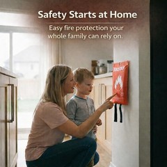 Fire Blanket Survival Cover for Kitchen – Home Safety Heat Protection for Sma…