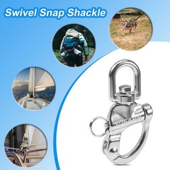 316 Stainless Steel Quick Release Snap Shackle (2-Pack), 2.75″ Marine Grade S…
