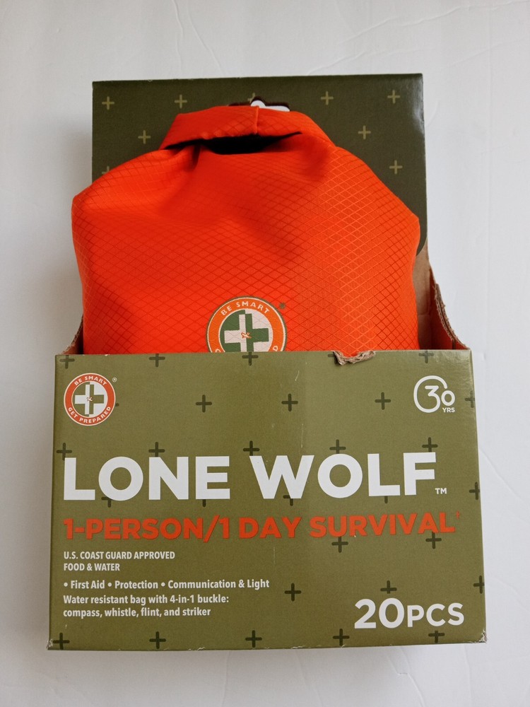 Be Smart Get Prepared Lone Wolf-1 person/1 day survival kit