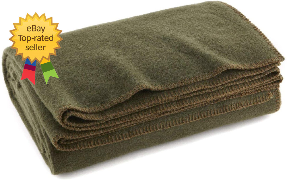 Olive Drab Green Fire Retardant Warm Blanket 66″ X 90″ Style Survival