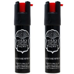 2 Police Magnum pepper spray .75oz unit twist lock self defense protection