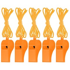 50 Pieces Plastic Whistles with Lanyard Loud Crisp Sound Whistles Bulk for Sc…