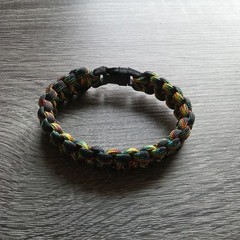 8 Inch Paracord Bracelet Black Blue Yellow Orange Fashion Survival Colorful