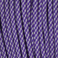 550 Paracord Acid Purple and Silver (Candy Cane) Made in the USA Nylon/Nylon