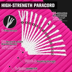 1200 Paracord Rope – 4.4mm 14 Strand Nylon Parachute Spool para Cord Lanyard …