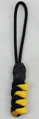 Paracord ~ Black/Yellow ~ Zipper Pull/Knife Lanyard/Key Fob/Tool Keeper ~ 17