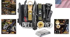 Compact 14 in 1 Survival Kit – Perfect for Camping, Fishing, and Hiking