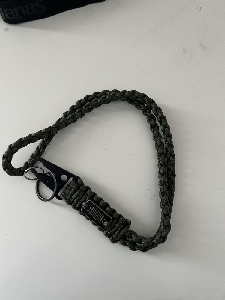 Sazoemao Heavy Duty Paracord Lanyard Necklace Whistles Strap Braided 550 Keychai