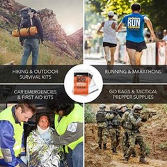 4x Mantas térmicas de emergencia para supervivencia, acampada, senderismo