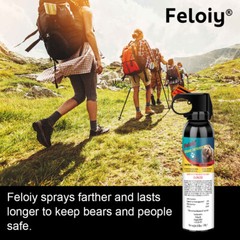 Feloiy Bear Spray 32ft Range 11 Oz Camping With 1 Pack Free Peper Spray 1/2oz