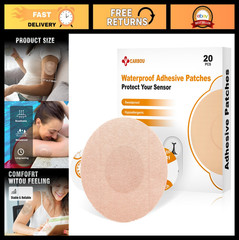 20PCS Waterproof Sensor Covers for Freestyle Libre 2/3, Adhesive Patches, No Glu