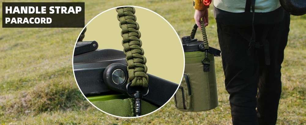 Nature Pioneer Green Paracord Handle 9.8 Inch