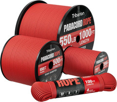 Paracord Rope 550 Lb – 100Ft 5/32″ Parachute Cord 4MM 7-Strand Para Cord – Heavy
