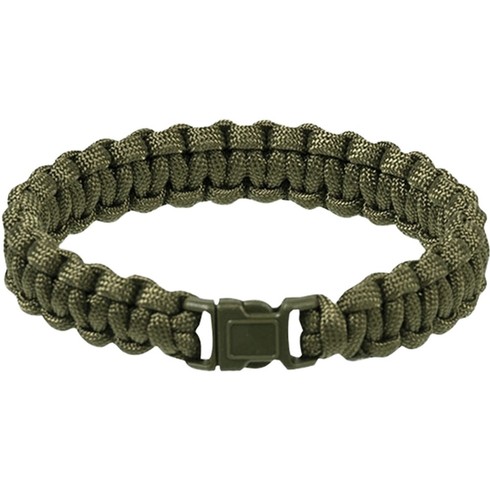 Tactical Army Paracord Wrist Band Bracelet Hiking Emergency Survival Olive 15Mm