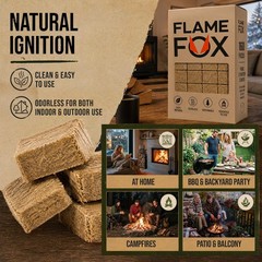 Natural Fire Starter Cubes 160 pcs – Quick, Odorless, Waterproof for Campfires,