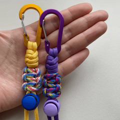 Carabiner Water Bottle Holder Adjustable Paracord Lanyard Portable Keychain Hook