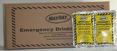 Emergency Drinking Water CASE 100 Pouches (4.2 OZ). Mayday Survival- WA44 MRE