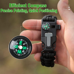 Bracelets,Survival Bracelets for Men Paracord Tactical 5-In-1 Camping Gear Kits,