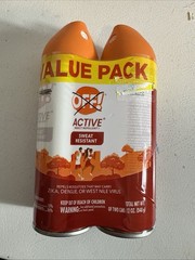 2X Off! Active Insect Repellent Liquid Sweat Resistant Repels Mosquitoes 6oz Ea
