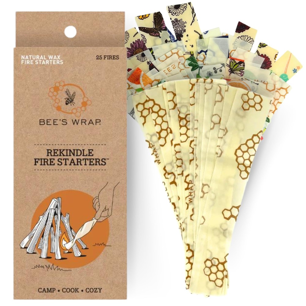 Rekindle Fire Starters Made In The Usa Natural Beeswax Fire Starters For Campfir