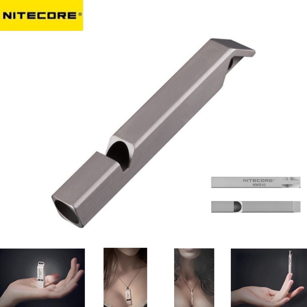 Nitecore NWS10 Whistle Outdoor Emergency TC4 Titanium Alloy Survival SOS Caller