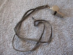 Metal Whistle With Wooden PEA Referee Sports Coach Emergency