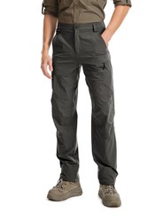 Moosehill Men’s Hiking Pants: Quick Dry Water Resistant 32W x 30L, Dark Grey